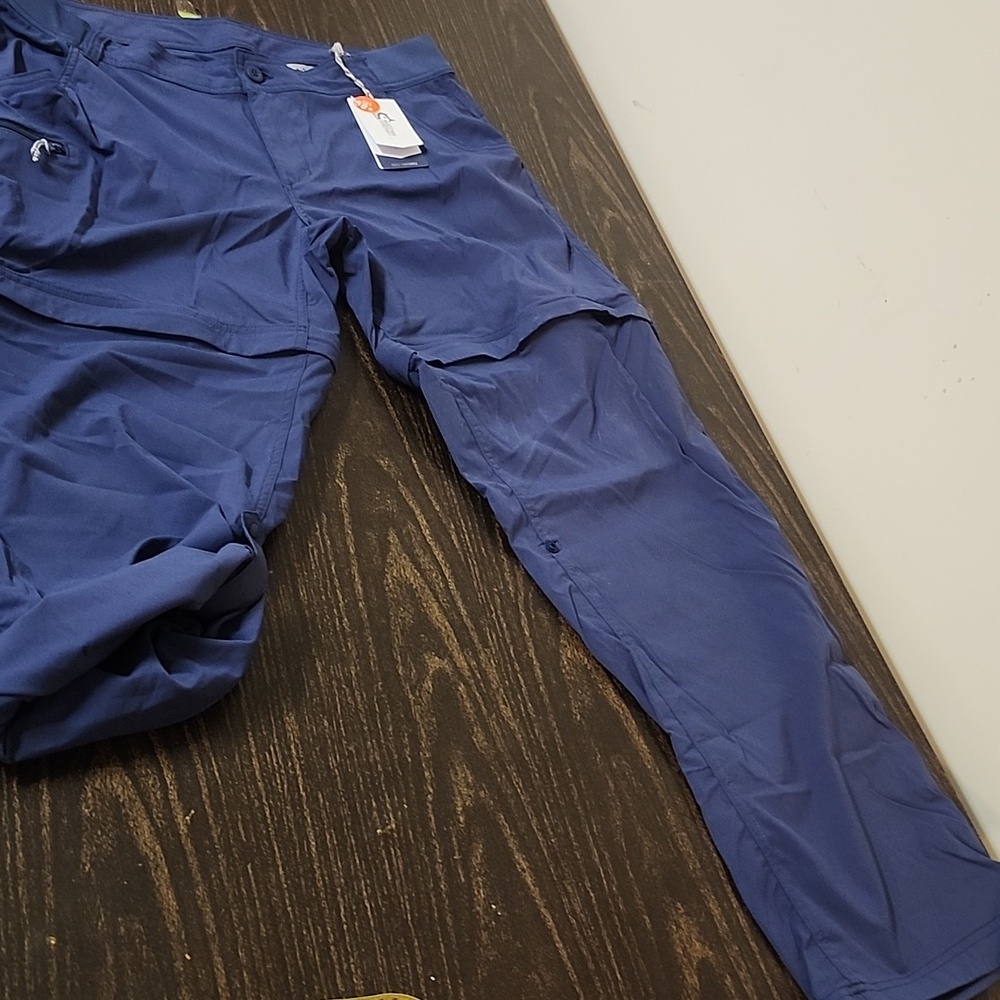 Worldwide Sportsman Nylon Strech Convertible Pants Roll Tab 14 NWT NEW
